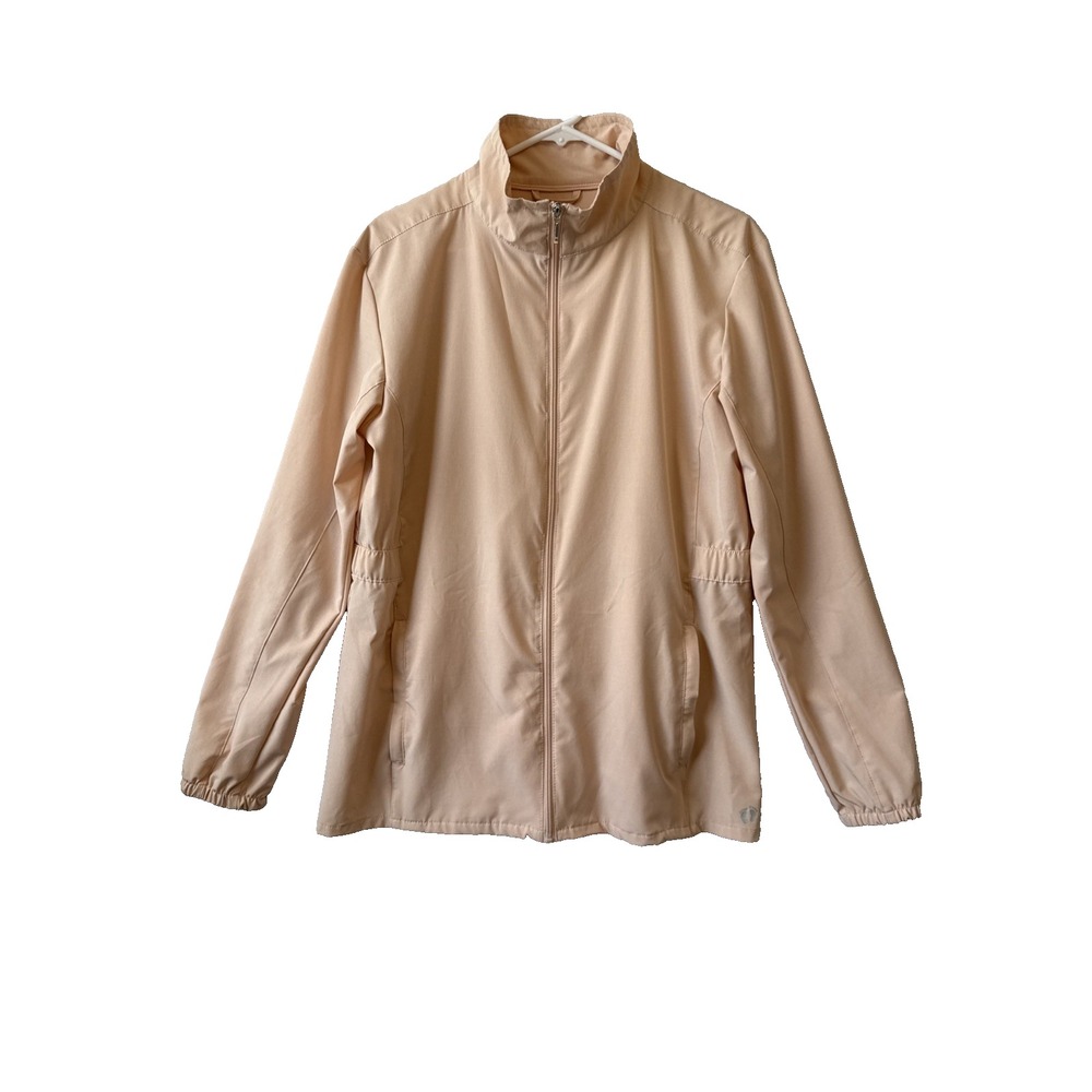 Hang Ten NWOT Full Zip Hybrid Pastel Peach Lightweight Jacket Women's L UPF 50+